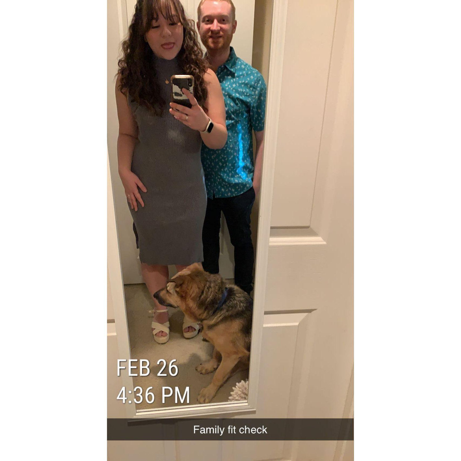 Family fit check fot Chelsie's 25th birthday February 2022