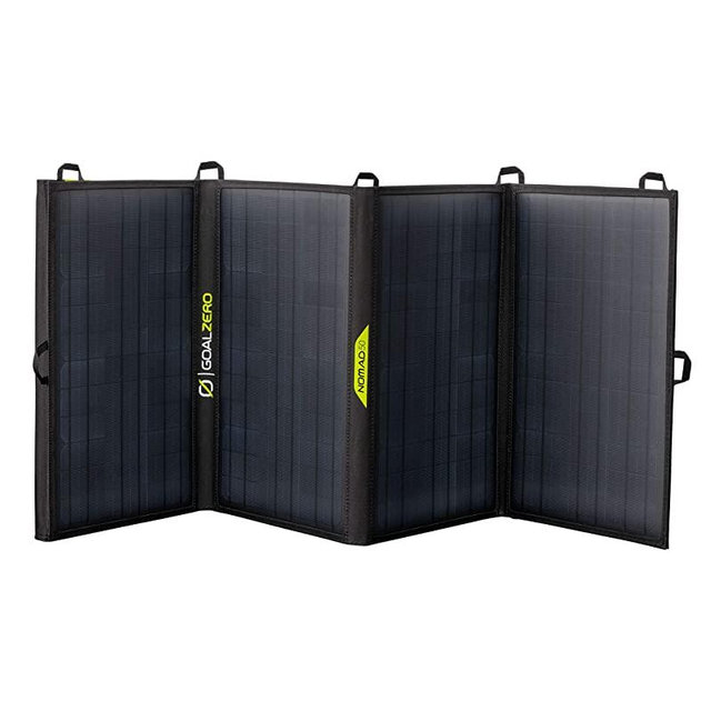 Goal Zero Nomad 50, Foldable Monocrystalline 50 Watt Solar Panel with 8mm + USB Port, Portable Solar Panel Charger for Yeti Power Generator and Banks. Lightweight 18-22V 50W Solar Panel Charger