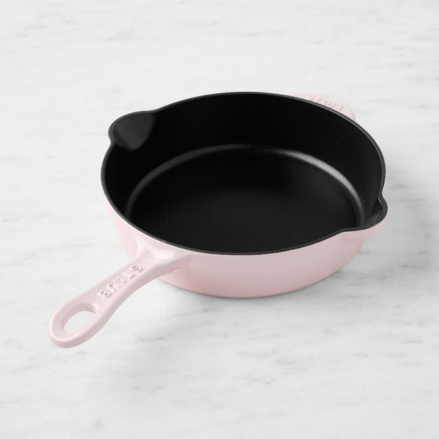 Staub Enameled Cast Iron Traditional Deep Skillet, 8 1/2", Pink Peony