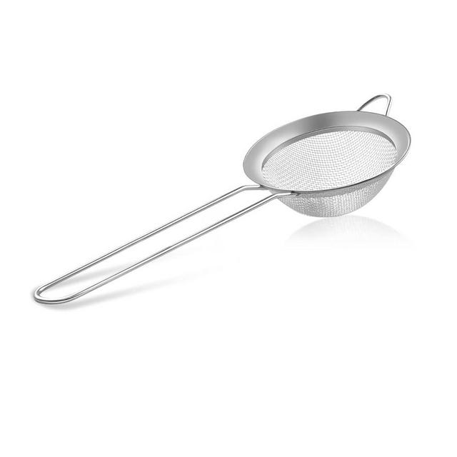 TIONTURE Fine Mesh Strainer Stainless Steel Mesh Strainers with Long Handle Baking Sifter Juice Sieve for Kitchen Food Flour Pastas Cocktail Tea Strainer 2.7 inch