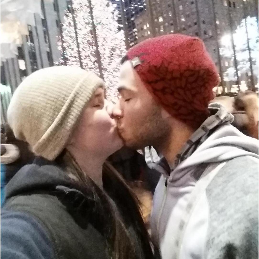 First Christmas kiss!