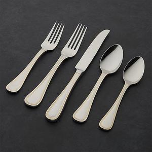 Grand Hotel Gold and Silver 20 -Piece Flatware Place Setting