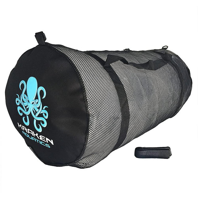 Kraken Aquatics Mesh Duffle Gear Bag with Shoulder Strap | for Scuba Diving, Snorkeling, Swimming, Beach and Sports Equipment