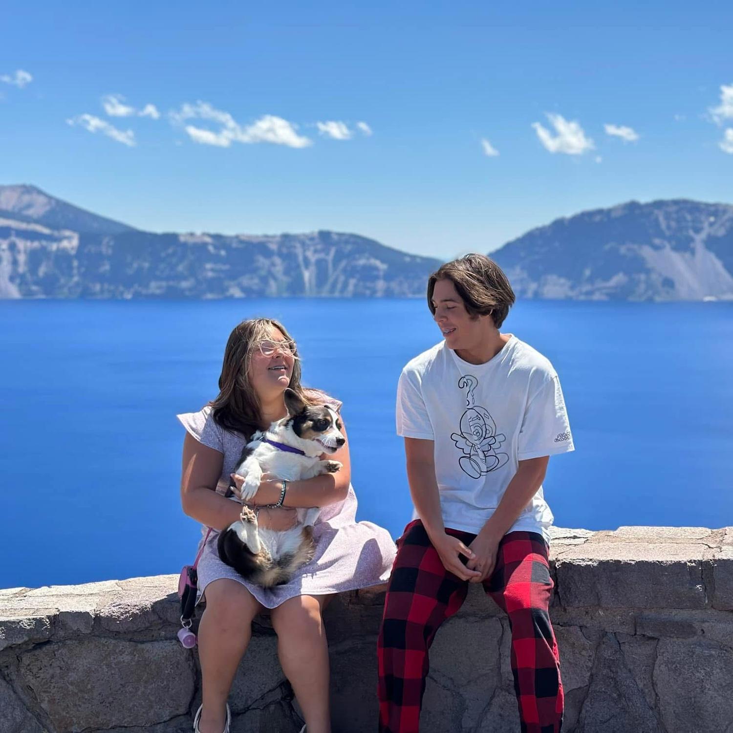 Max, Grace and Georgie Crater Lake