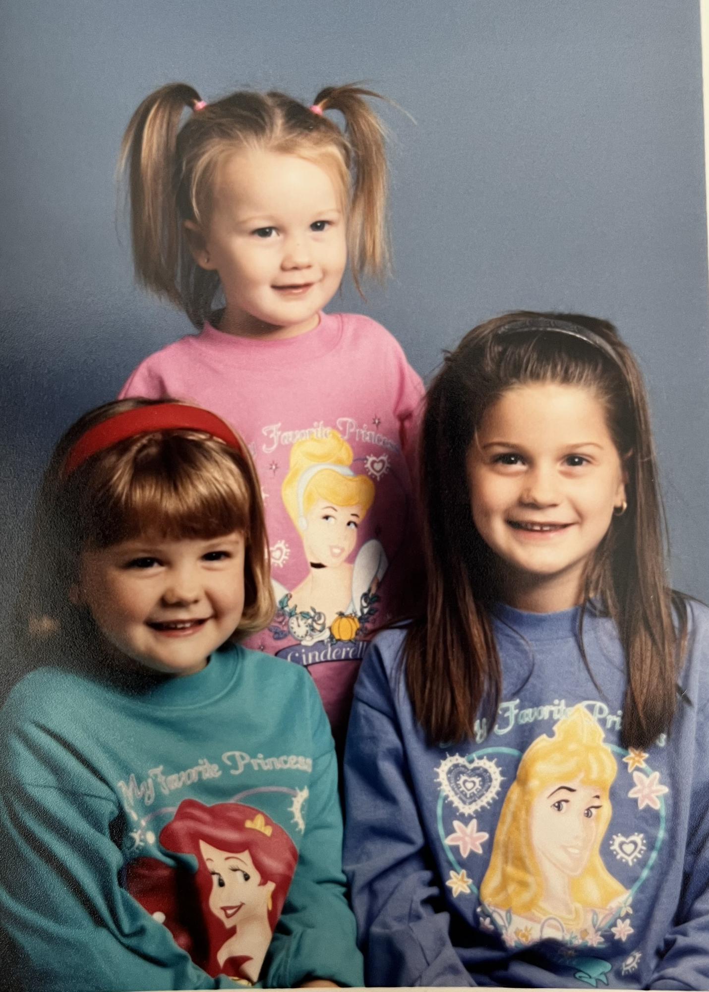 Baby Stephanie and her sisters