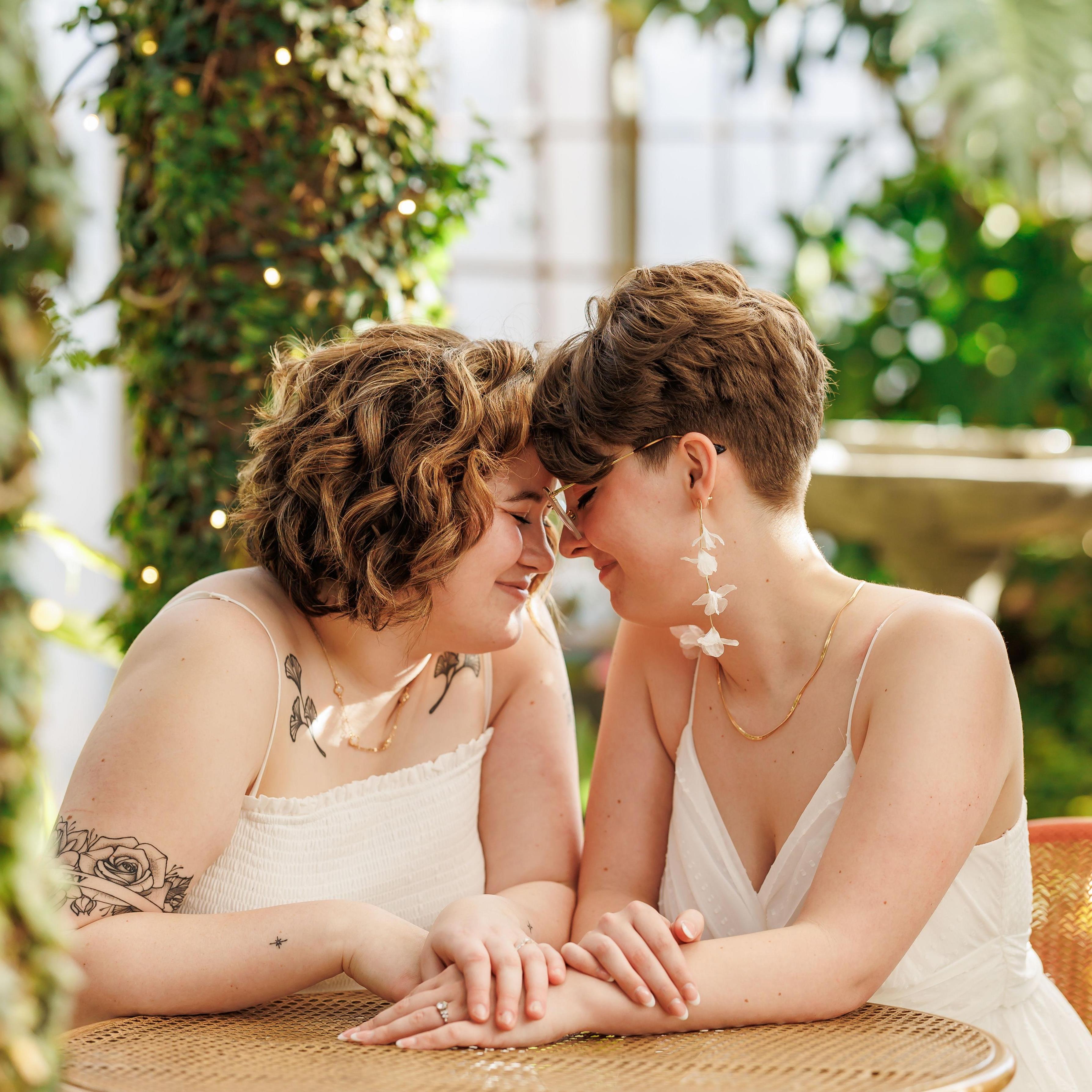 Emma and Savannah in a secret garden. March 2025