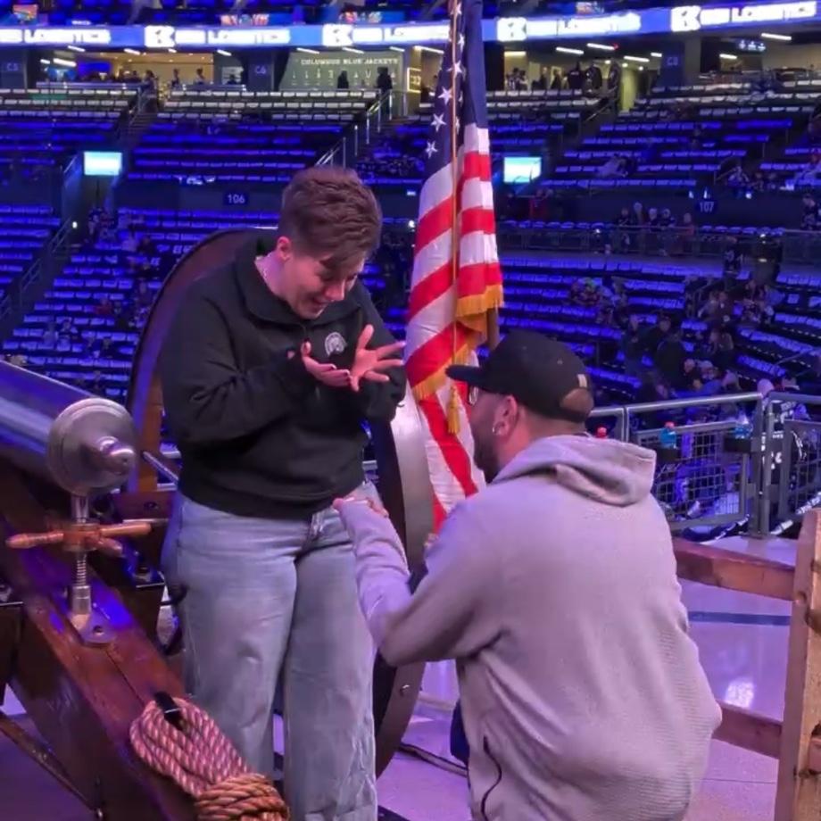 Could you tell she said yes?