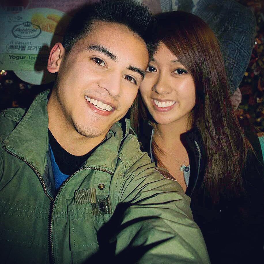 Our first photo taken together: Seoul, South Korea