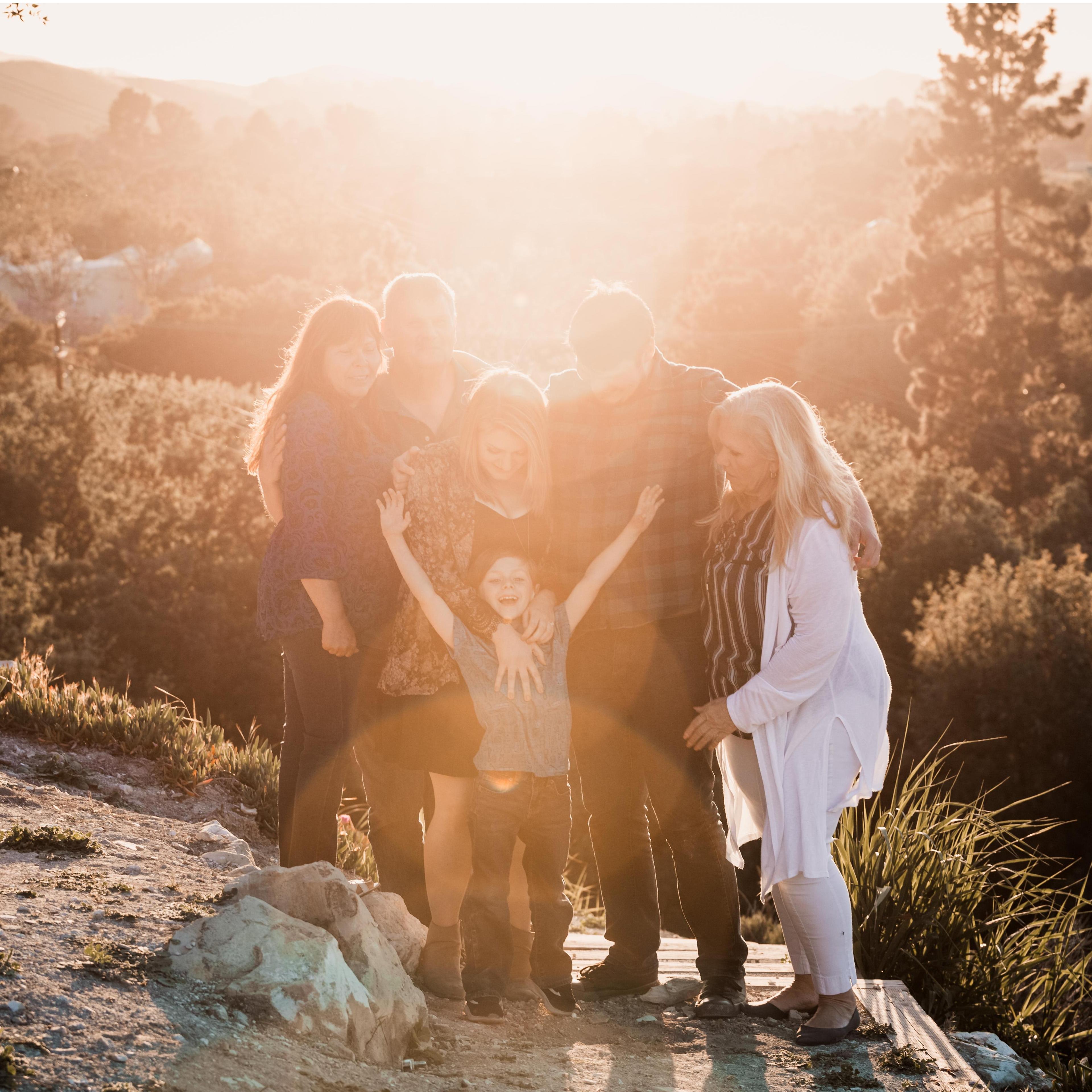 After the intimate proposal, surprise! The families came to share the moment!