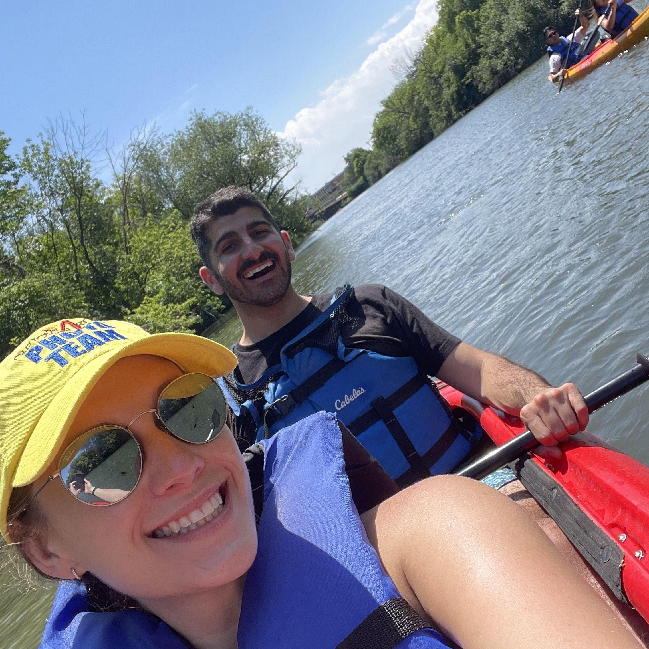 Kayaking with friends on the Chicago River