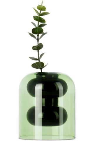 Tom Dixon - Black & Green Short Bump Vase