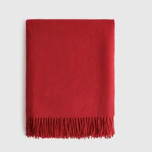 Mongolian Cashmere Throw - Varsity Red