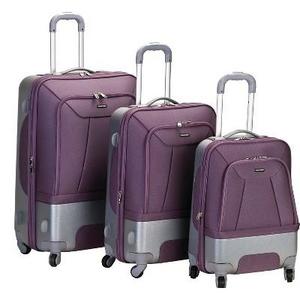 Rockland Rome 3pc. Hybrid ABS Luggage Set - Lavender