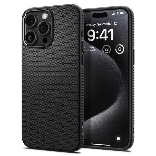 Spigen Liquid Air Armor Designed for iPhone 15 Pro Case (2023), [Military-Grade Protection] - Matte Black