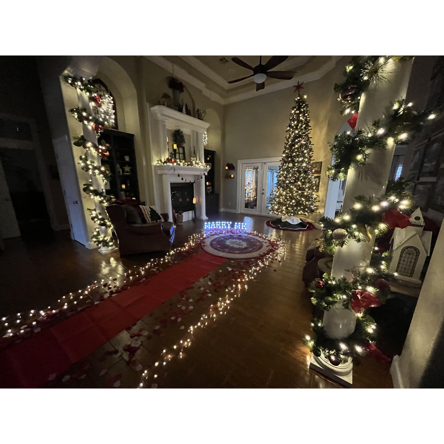 His set up for the Proposal 12.24.2023