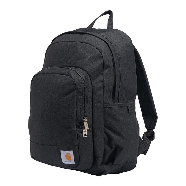 Carhartt 25L Classic Backpack, Durable Water-Resistant Pack W/ 15" Laptop Sleeve and Multiple Organizational Compartments, Black, PFAS Free