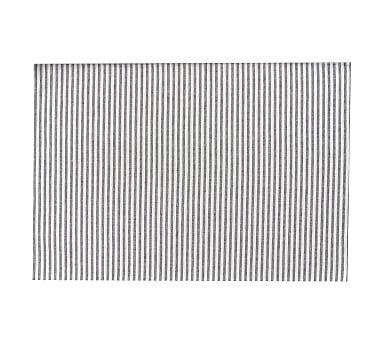 Wheaton Striped Linen/Cotton Placemats, Set of 4 - Navy