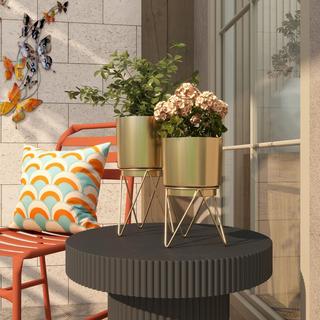 2-Piece Modern Hairpin Planter Set