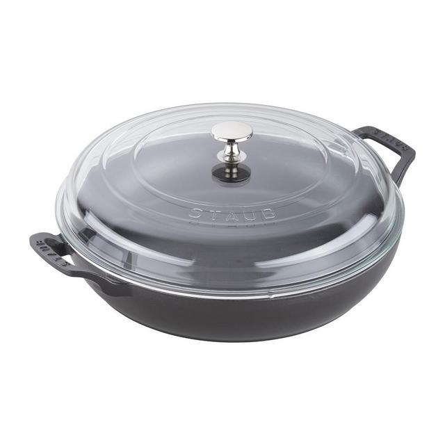 Staub Enameled Cast Iron Everything Pan, 3 1/2-Qt., Black