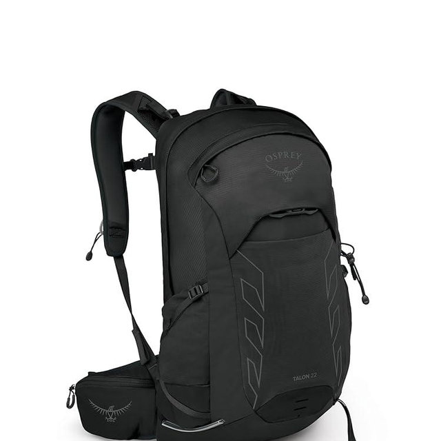 Osprey Talon 22L Men's Lightweight Hiking Backpack with Hipbelt, Black/Coal Grey