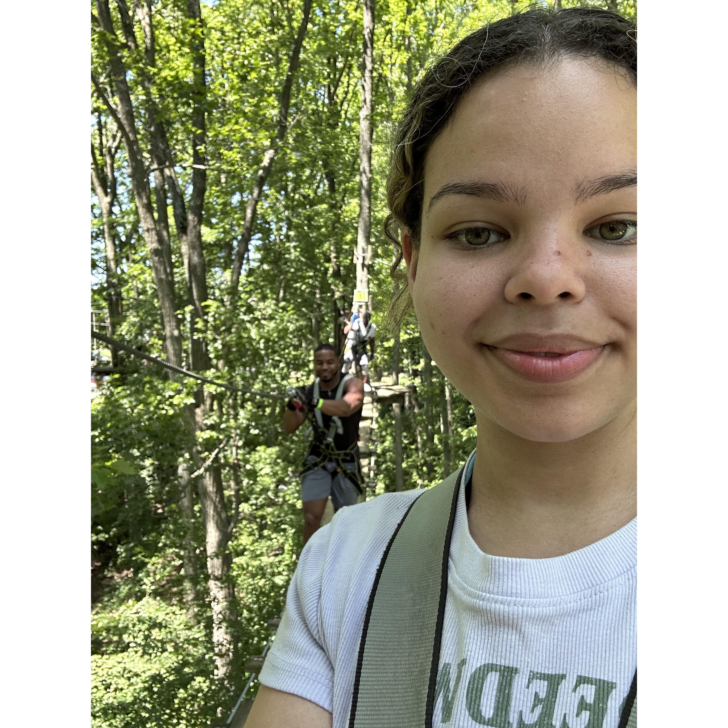 Super proud of us for facing fears together! I don't think we ever have to do that again though, two hours in the trees was enough for a lifetime.