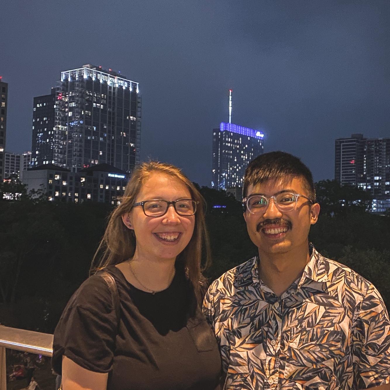 Our very first picture as a couple together that wasn't a selfie in May 2021!