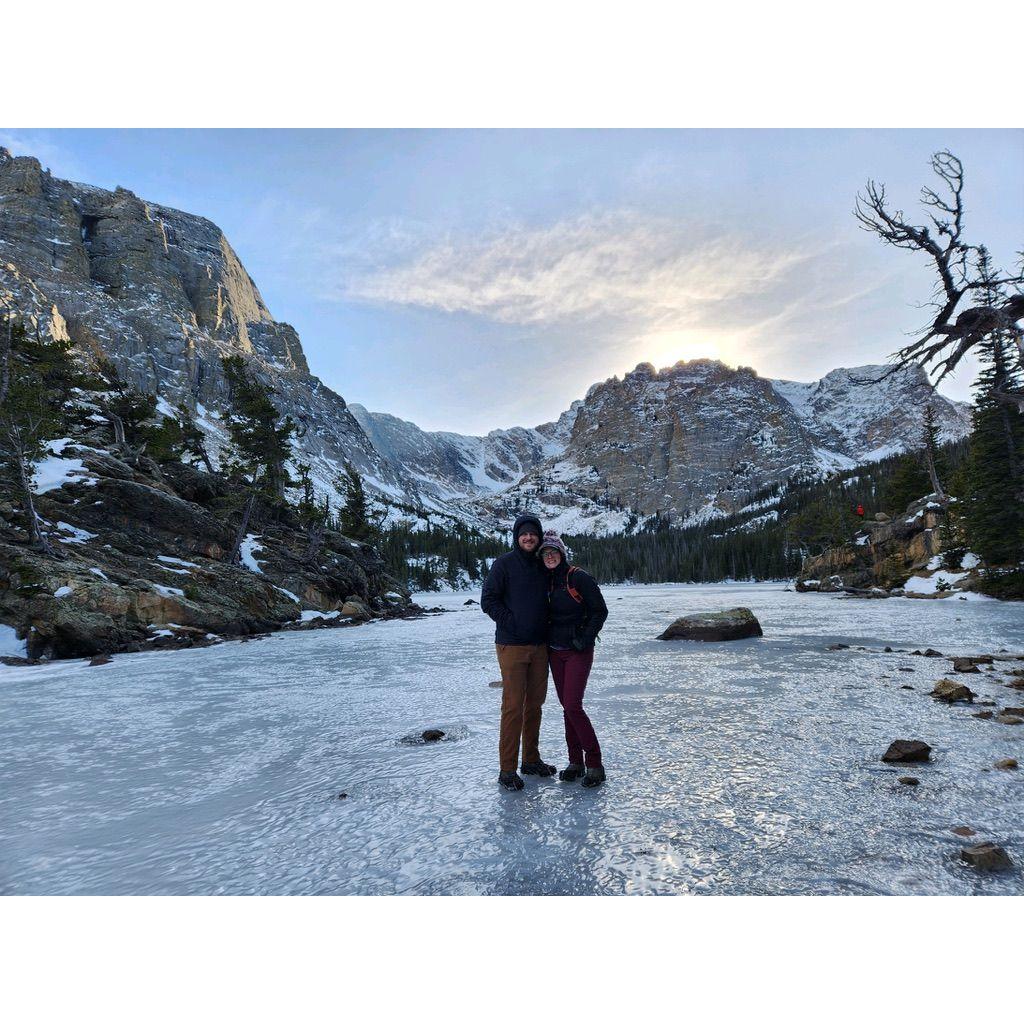 Winter doesn't stop us from hiking. Another spot in Rocky Mountain National Park.