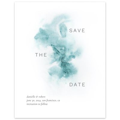 Teal, Blue Wedding Digital Save the Date - Bartlett Portrait
