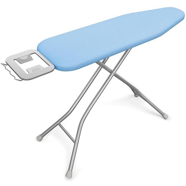 Yaheetech Foldable Ironing Board, Heavy Duty Iron Board with 9 Adjustable Heights, 4 Layer Cover and Safety Iron Rest, 52X14 Compact and Space Save Iron Board for Home Laundry Room Use, Blue