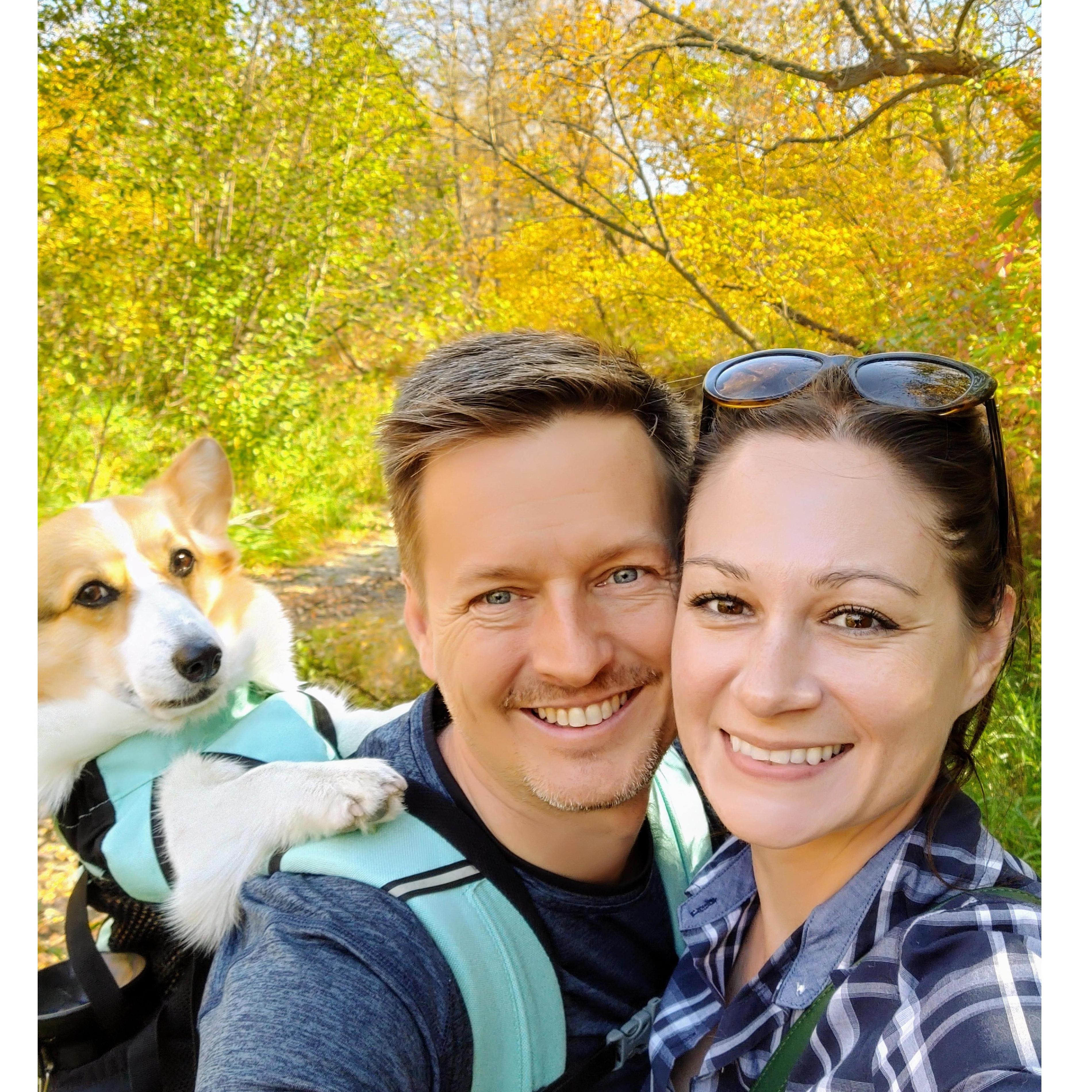 So many adventures with Cookie, she was even there on their first date.