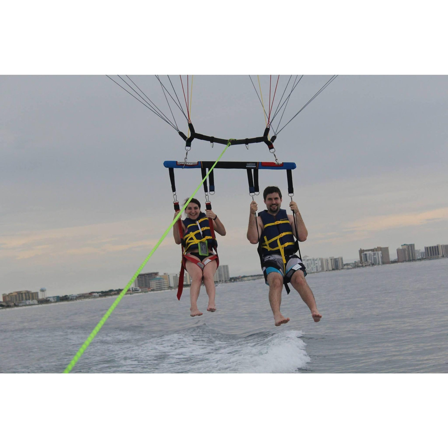 First vacation together! Parasailing in Pensacola.