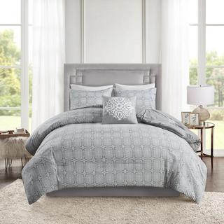 Malia 4-Piece Reversible Duvet Cover Set