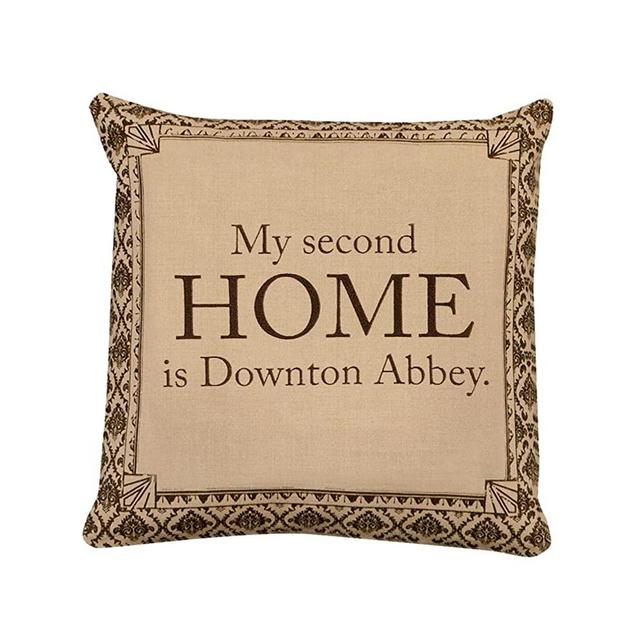 18" Downton Abbey Life "Second Home" British Decorative Damask Square Throw Pillow