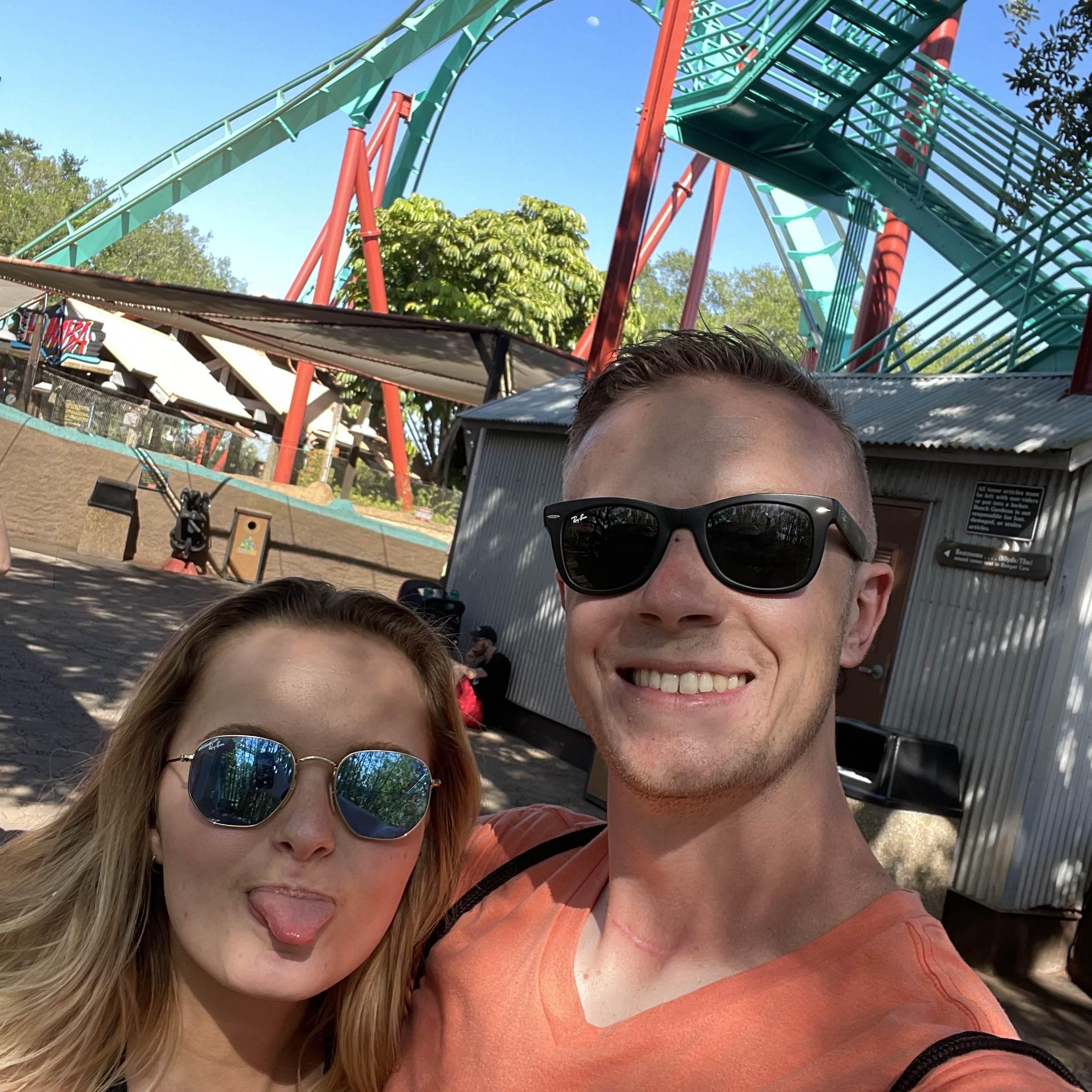 Busch Gardens...minus 24 hours till the surprise proposal!