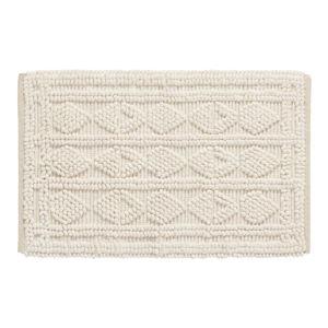 Ivory Geometric Loop Bath Mat - World Market