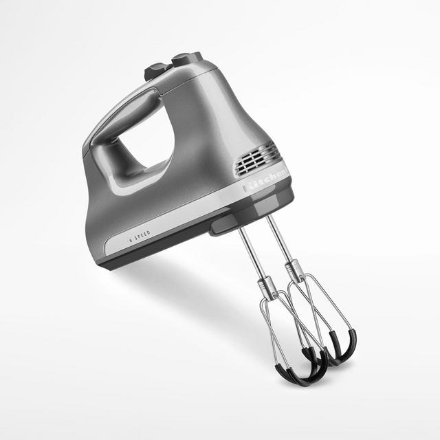 KitchenAid ® 6-Speed Silver Hand Mixer with Flex Edge Beaters Contour