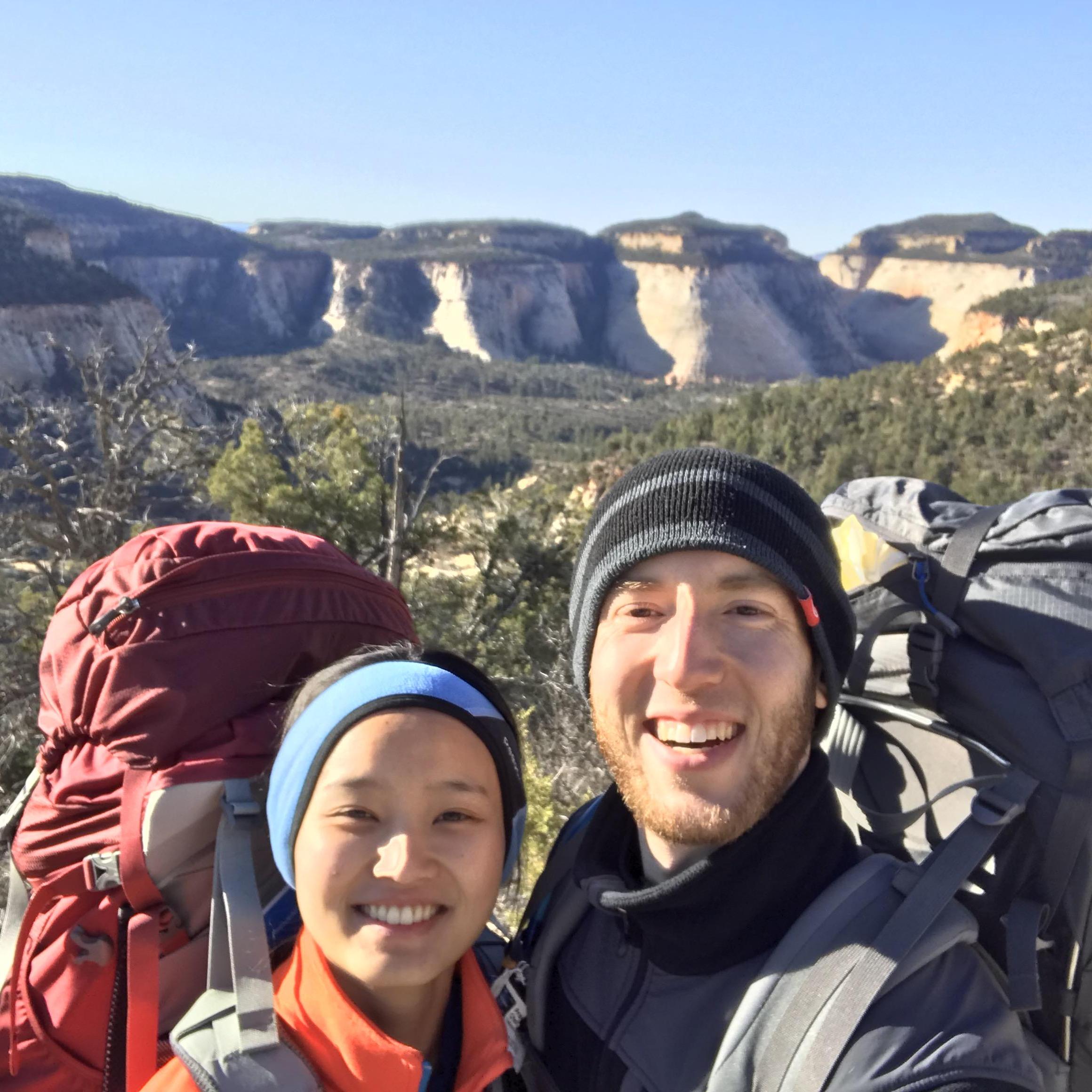 Our first time backpacking at Zion National Park!