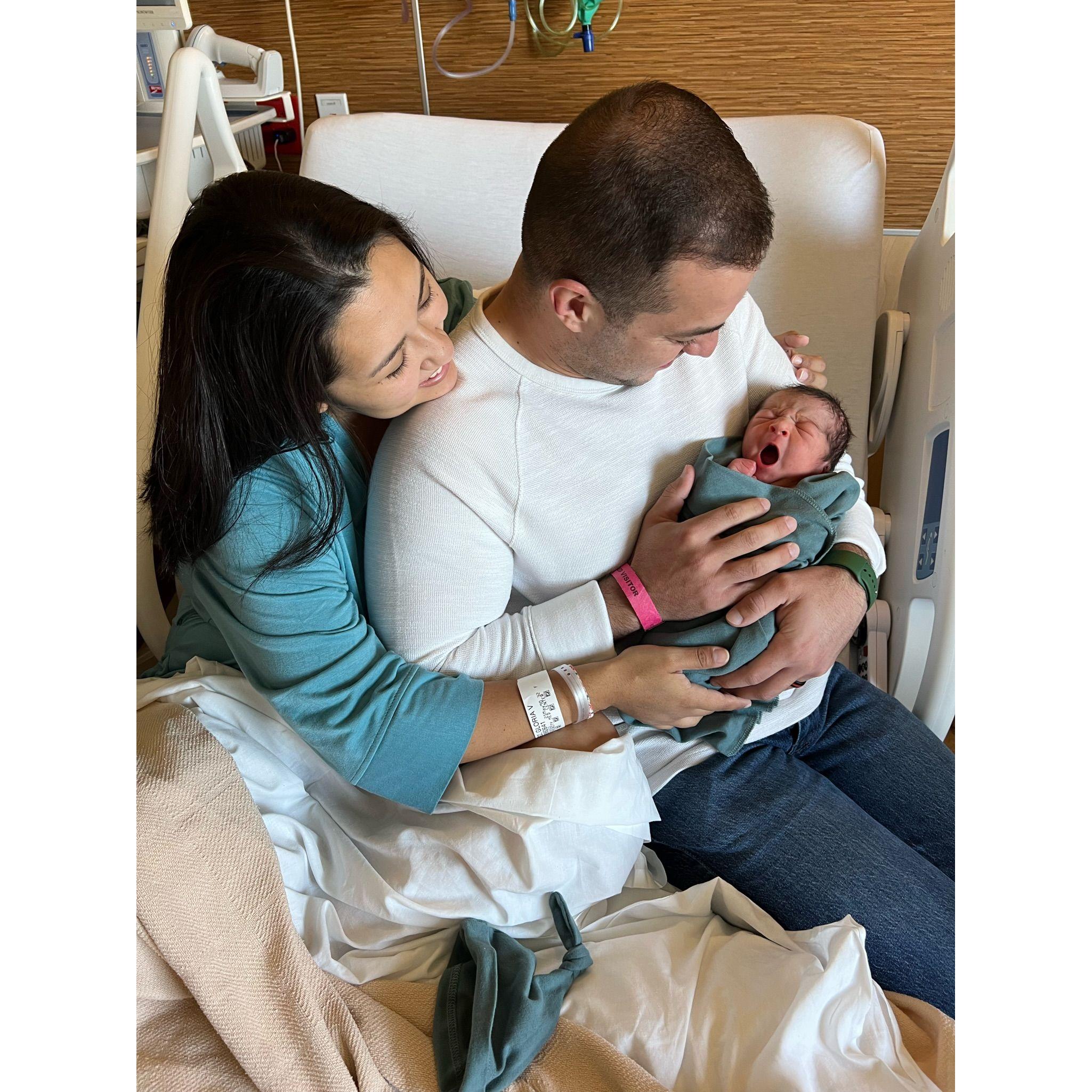 Our double rainbow, Luca, was born!
