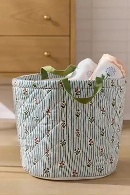 Quilted Block Print Basket
