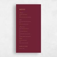 Purple Wedding Menu - Sambac