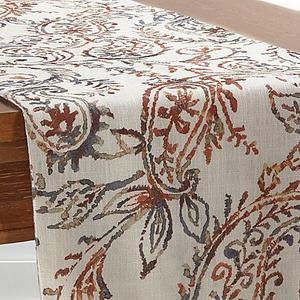 Watercolor Paisley Table Runner