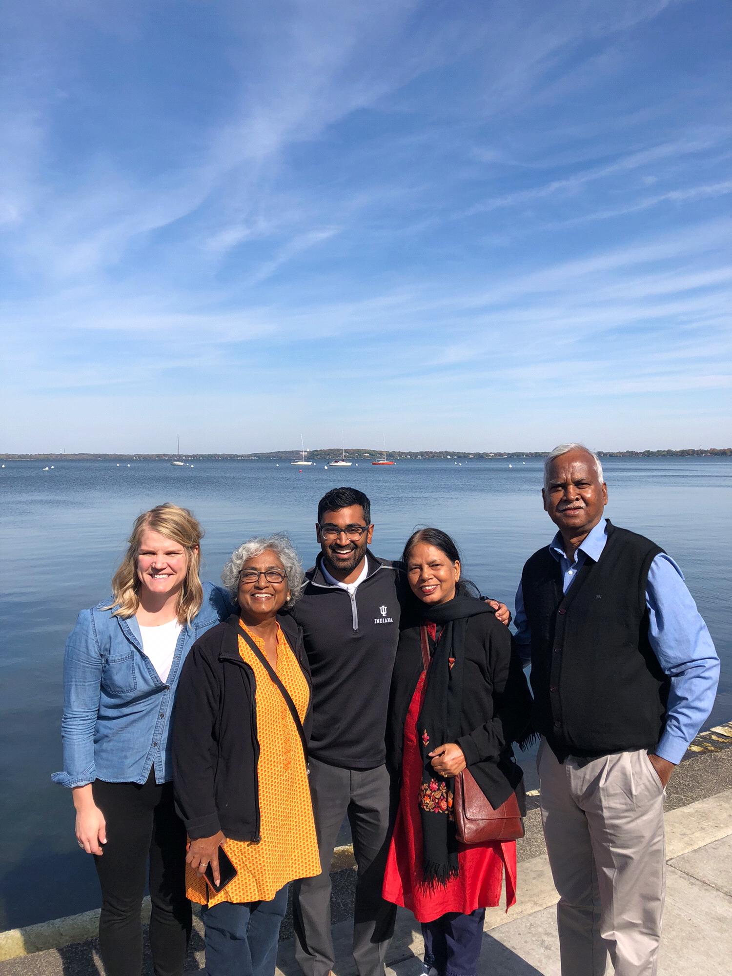 With Manu, Nimma, and George at The Terrace, fall 2019