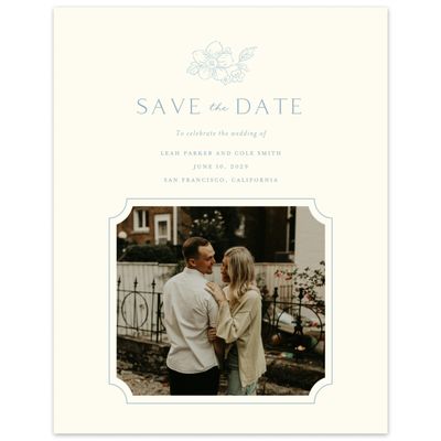 Dusty Blue Wedding Digital Save the Date - Selindra Photo