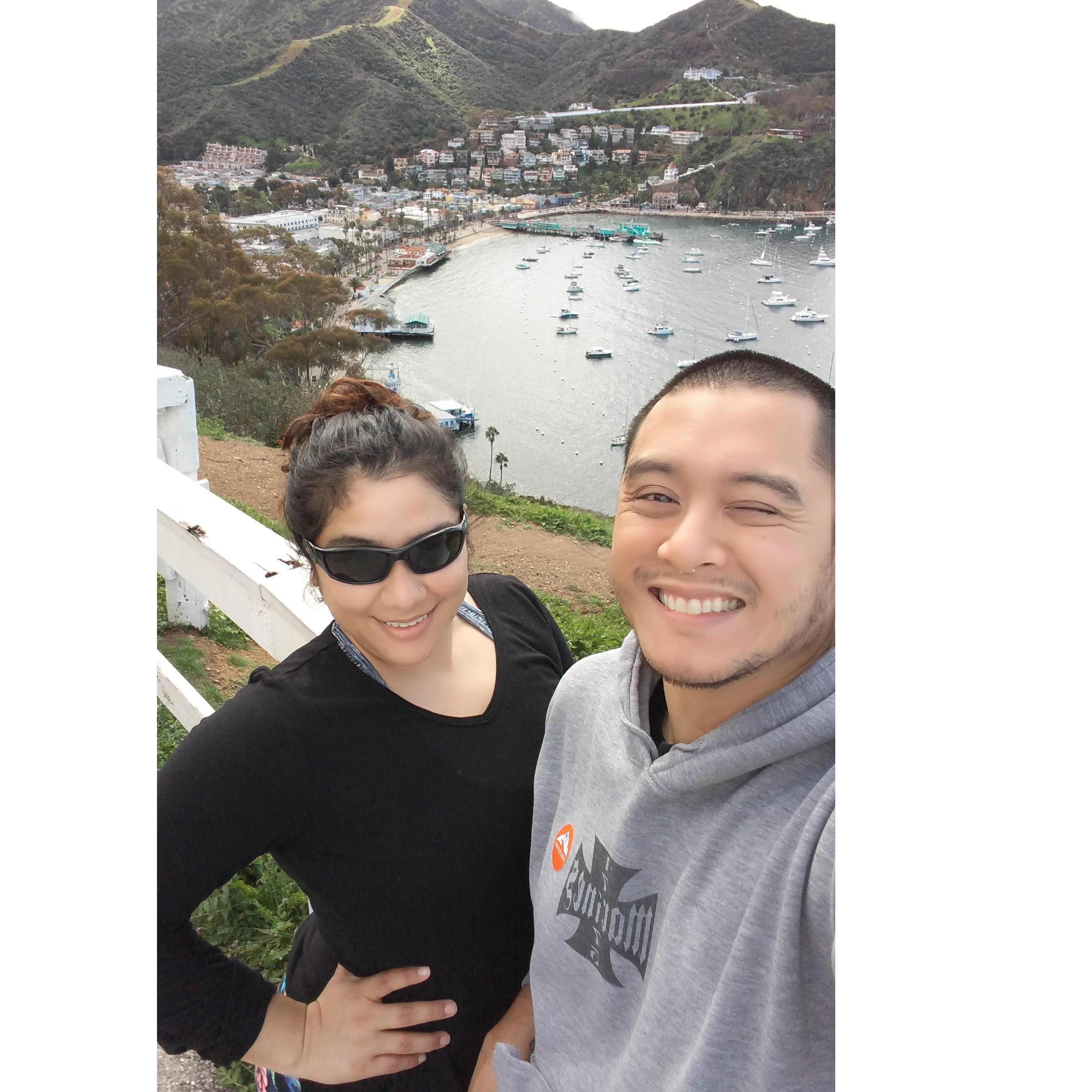 (Catalina Island 2017)
Mark & I love to travel & create new memories. Mark's face looks like that because he let me borrow his glasses because it was too sunny & I did't have mine- that's true love.