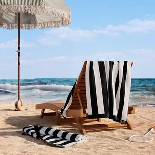 Cabana Stripe Beach Towel & Tote Bag, Set of 4