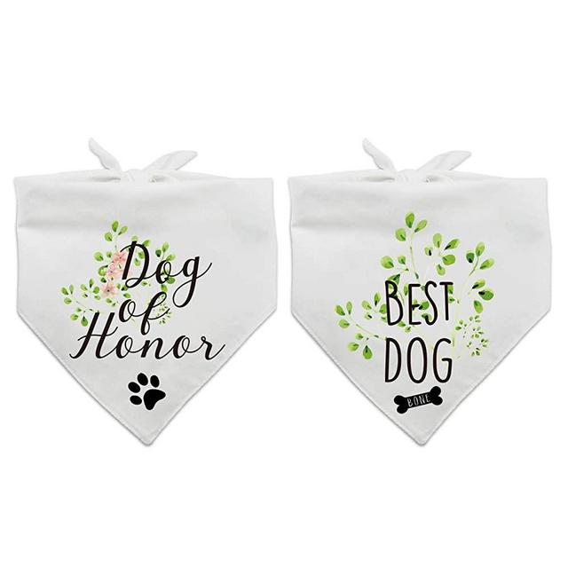 family Kitchen Dog of Honor, Best Wedding Dog Bandana, Bridal Party Dog Bandana, Wedding Photo Prop, Pet Scarf Accessories