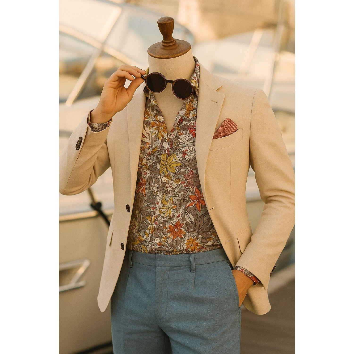 Want to add a pattern to your suit? Think of adding it into your shirt & pocket square! Don't be afraid.