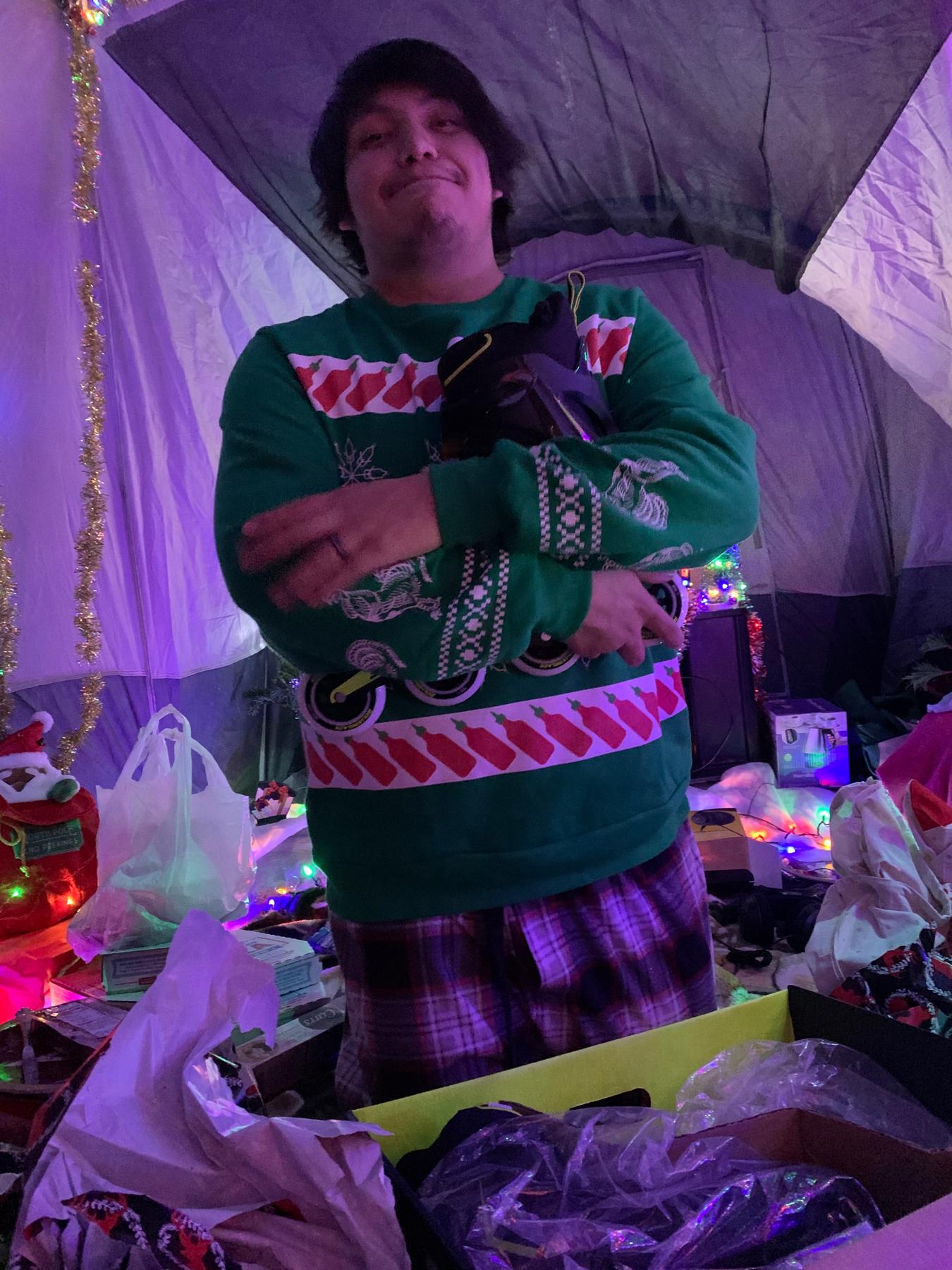 Christmas camping