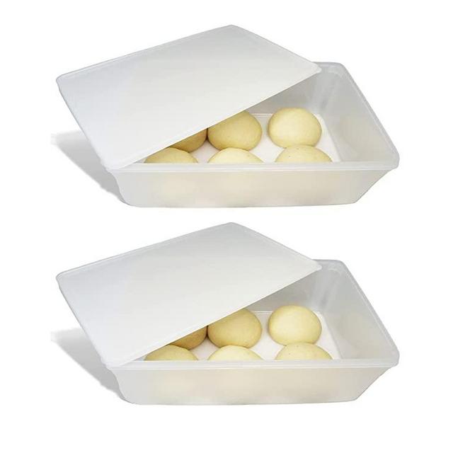 2.4 gal Produce Saver Containers for Refrigerator, Pizza Dough Proofing Box, Vegetable Storage Containers for Refrigerator, Pizza Storage Container, Marinating Container, Pizza Dough Box, Veggie Saver