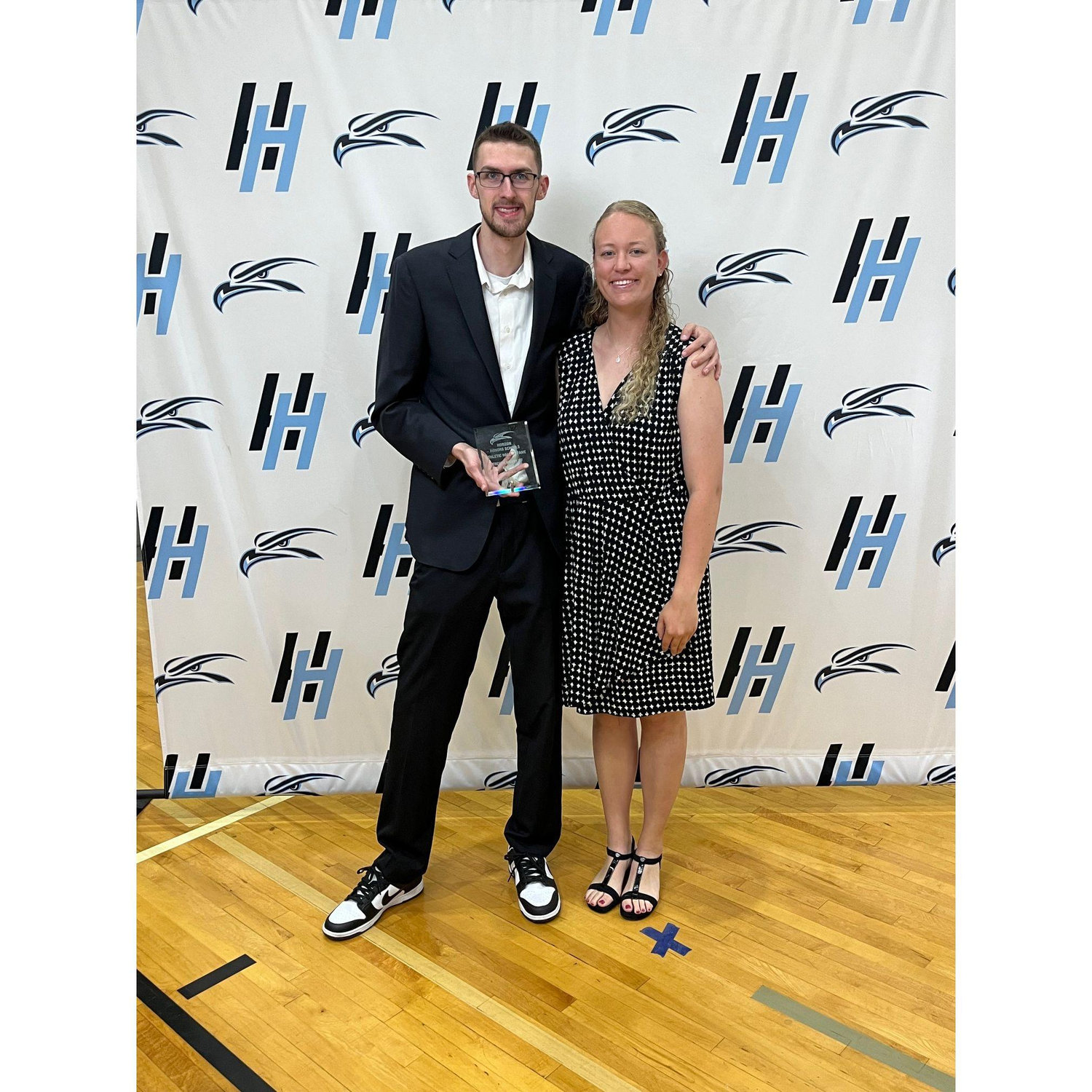 Trevor being inducted into the Horizon Honors Hall of Fame